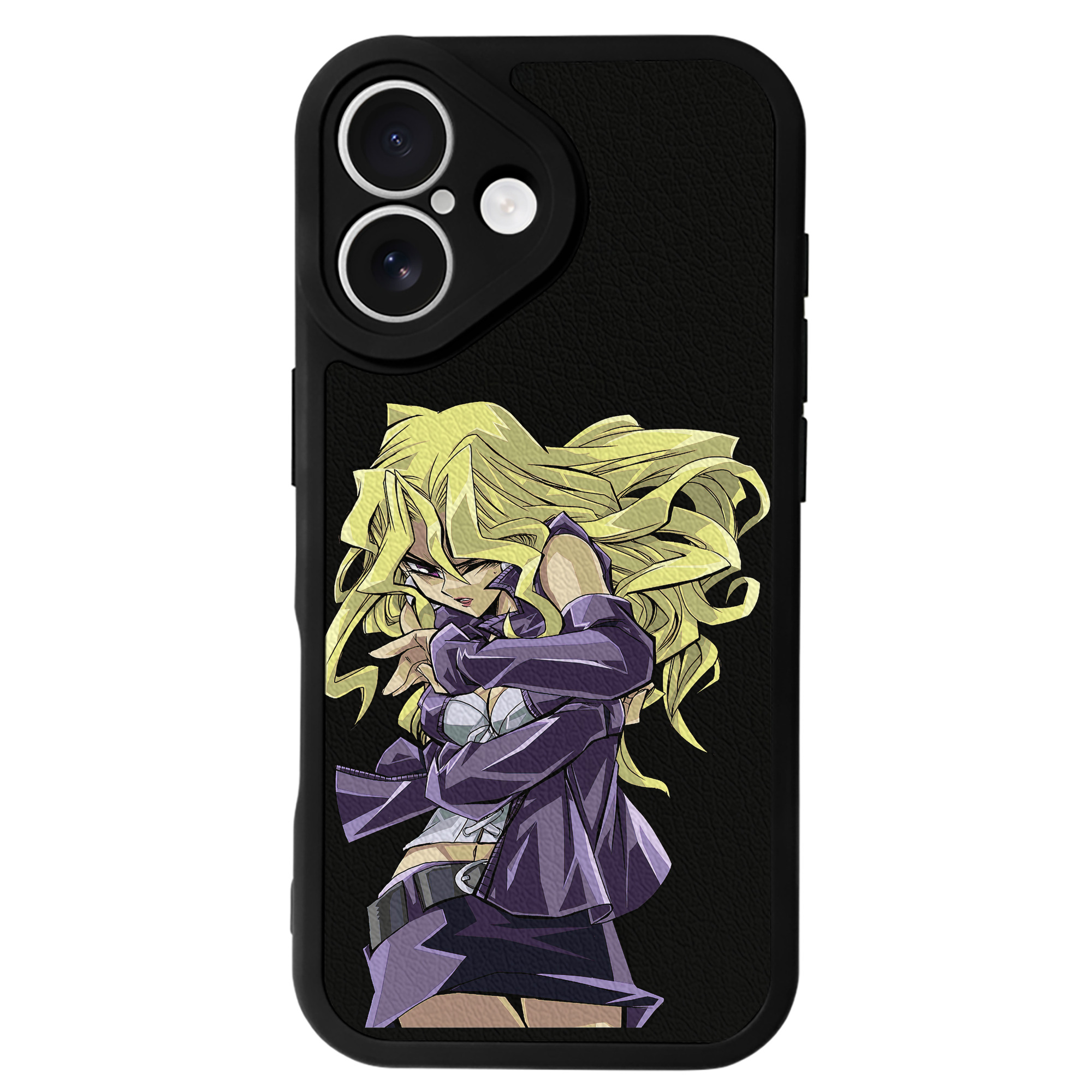 （画像用） 遊☆戯☆王 Yu-Gi-Oh! 【iPhone 16シリーズ対応】シリコンスマホケース（レザー調） 材質：シリコン